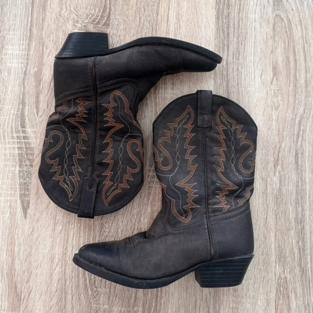 Rodeo Ropers‎ Kids Unisex Brown Western Boots Size 3